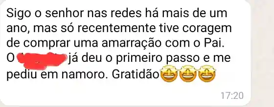 Cliente conta no WhatsApp que foi pedida em namoro após comprar a amarração amorosa